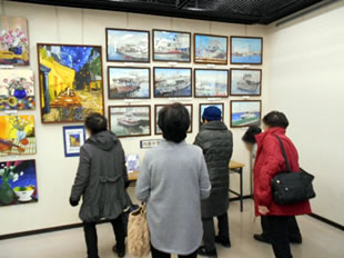 作品展の様子 - 中学校美術部
