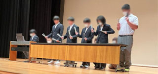 三泗小・中学校特別支援学級学習発表会　ステージ発表の様子