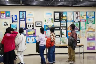 作品展の様子 - 中学校美術部
