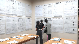 科学展会場の様子（中学校）